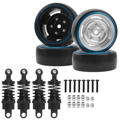 52mm Shock Absorbers Assembled & Hard Plastic 1/10 RC Drift Car Tires & Wheel Rims 12mm Hex