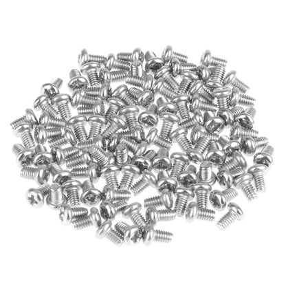 105 Pieces M2.5 x 4mm Machine Screws, Thread Pitch 0.45mm, Sutemribor M2.5 Phillips Pan Head Machine Screws, 304 Stainless Steel, Fully Threaded, Silver - size: M2.5 x 4mm, style: Phillips Pan Head