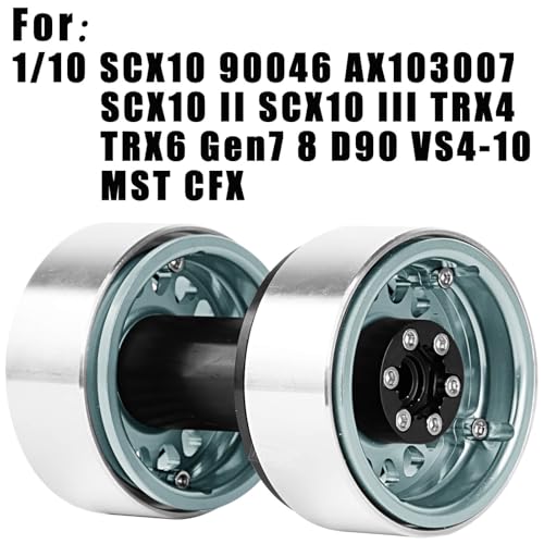RC 1.9 Dually Beadlock RC Wheel Rim for 1/10 SCX10 90046 AXI03007 TRX4 TRX6 VS4-10 Gen7 Gen8 MST CFX D90 RC Crawler,Aluminum 1.9 Dually Beadlock Wheels Rims w/Adjustable Offset (4PCS)Titanium - color: Titanium/Dually Beadlock