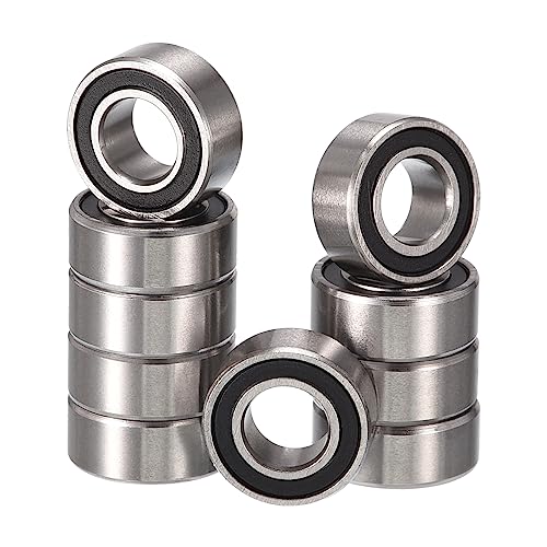MR74-2RS Deep Groove Ball Bearings, ID 4mm x OD 7mm x Width 2.5mm Miniature Bearings, Double Rubber Sealed Ball Bearing Pre-Lubricated Chrome Steel Z2 Lever 10pcs - size: MR74-2RS 4x7x2.5mm