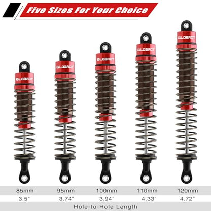 Adjustable RC Oil Shock Set for 1/10 RC Crawler SCX10 TRX4 D90,120mm | Aluminum Alloy & Nylon Material, Durable - size: 120mm