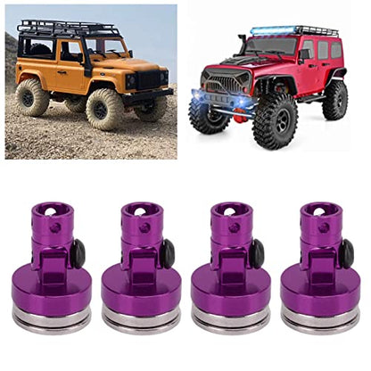 RC 1/8 1/10 Magnetic Body Post, Remote Control Car Shell Column, Lightweight Aluminum Alloy Body Post Bracket for SCX10 (Purple) - color: Purple