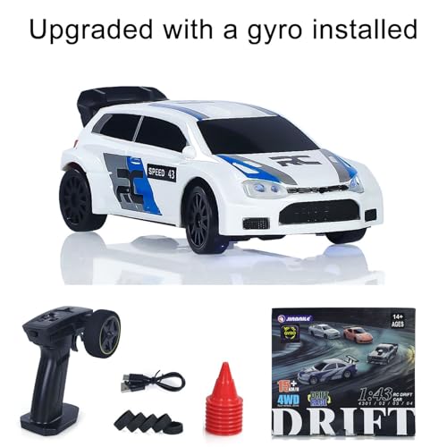 TOUCAN RC HOBBY 2.4GHz Mini RC Drift Car 1/43 Racing Vehicles High Speed 4WD Ready to Go Mini Car Radio Battery Lights Model Gyroscope for Ages 14+ - color: 4307gyro
