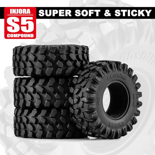 INJORA Obsidian S5 1.3" Rock Crawling Tires for 1/18 1/24 RC Crawler(T1323)