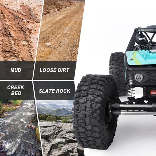 HobbyPark Negative Offset -10mm Deep Dish Aluminum Chrome 1.9 Beadlock Wheels and 1.9 Tires Good Grip for 1/10 RC Crawler Axial SCX10 TRX4 VS410 Gen8 RC4WD, Set of 4 - style: 1.9 Beadlock Wheels and 1.9 Super Soft Tires