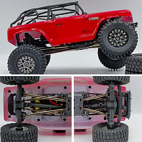 Higher Extra Clearance RC Links Linkage Set for 1/24th Axial SCX24 Deadbolt AXI90018 AXI00004 RC Crawler Car Upgrades Parts (Black) - color: Black