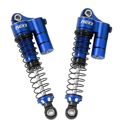 Nexx Racing Reservoir Shocks (4pcs) for 1/18 RC Crawler Redcat Ascent-18 - Remote Control Car, RC Cars, RC Crawler 1/18 4WD Nexx Racing Upgrade Parts (HELIDIRECT) (Blue - 59mm) - color: Blue - 59mm