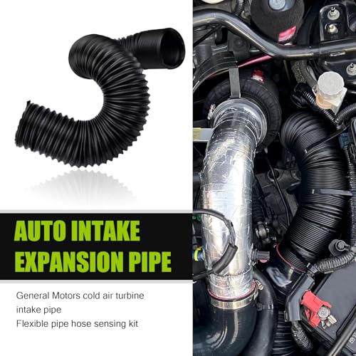 1 PC Car Inlet Cold Air Intake Hose, Flexible Vehicle Feed Pipe Replacement, Universal Stretchable Waterproof Durable Automotive Tube Accessories for Truck SUV Car (Black #63MM) - color: Black #63MM