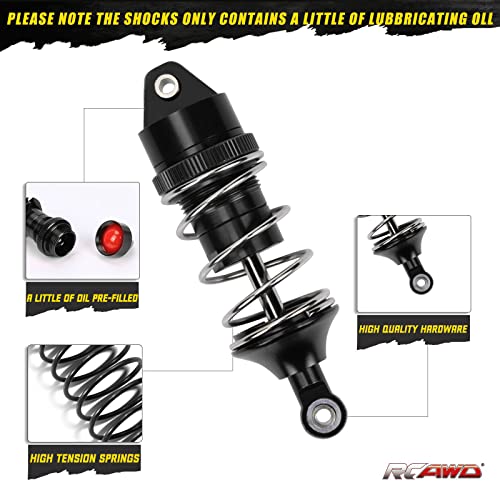 RCAWD ARRMA Vendetta 3S Infraction 70MM MEGA Front Rear Shocks for 1/8 Bash Rc ARA4319V3 ARA4215V3 Series Upgrades Part Black