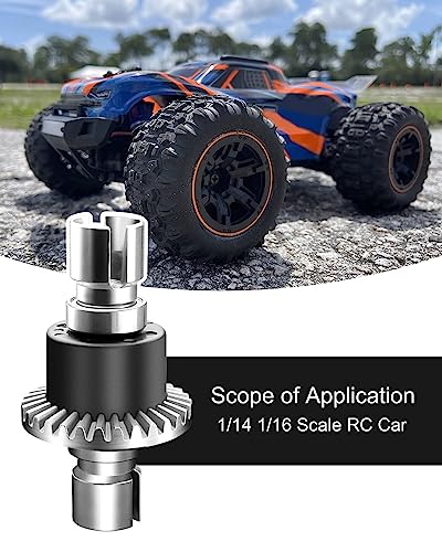 16420Y Upgrade Powder Metallurgy Differential Replacement Part for All 1:14 1:16 Scale RC Car for RC Vehicle Metal Differentials 1/14 1/16 Scale, Drive Gear Parts