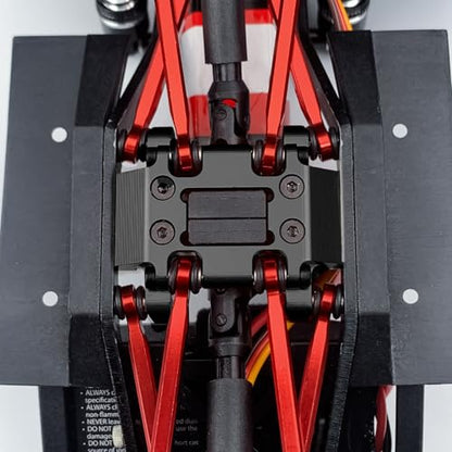 RCHUBAM Center Skid Plate Transmission Mount for 1/18 Redcat Ascent (Black) | CNC-Machined Aluminum Skid Plate,RC Rock Crawler Upgrades Parts - style: Black