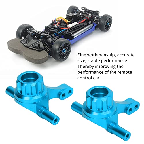 RC Car Steering Cup, Durable Aluminum Alloy Front Knuckle Arm for 1/10 Scale RC Vehicles, Blue for Hobbyists and Racing Enthusiasts