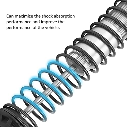 Drfeify 2PCS 144mm Oil Filled Shock Absorbers for 1/8 RC Car, Aluminum Alloy Adjustable Damper Set Fit for HSP, HPI, Axial SCX10 RC Crawler and Off Road Truck (Silver) - color: Silver