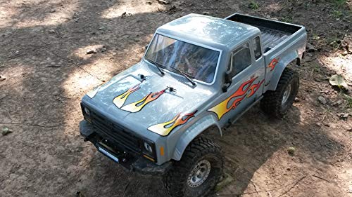 RC car Truck - Tribal Flames - 10pc Body Decal kit - Universal for Arrma Losi HPI Axial Traxxas Redcat Tekno 1/10 1/8 Scale Rock Crawler Stickers (White Hot Fire) - color: White Hot Fire