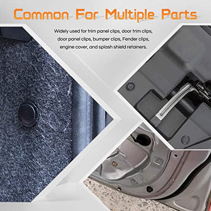 OTUAYAUTO 245 PCS Fender Clips Car Clips Bumper Plastic Rivets | 12 Most Popular Sizes with 5 Fastener Removers Fasteners Push Retainer Kit, Fit for Toyota Honda Ford GM Acura Chrysler - size: 240 Pcs 12 Sizes Clips with 5 Removers