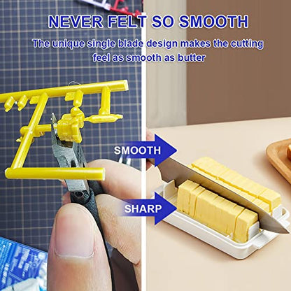 stedi Model Nippers Ultra Thin Single Edge for Plastic Model Kits | Hobby Nippers,Gunpla Nippers,Gunpla Building,Model Assembly,High Hardness Blade,Model Cutter - style: Single-edged (Black_for Professionals)