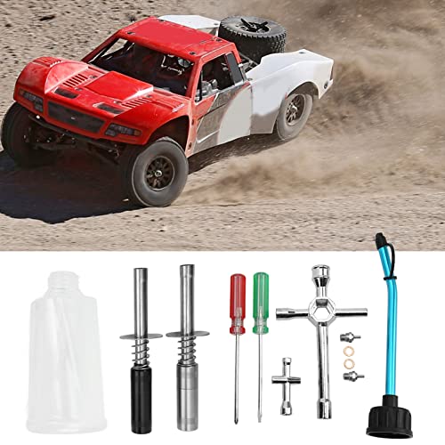 Glow Plug Starter Igniter Kit, RC Car Igniter for 1/10 1/8 Fuel Truck, with Cross Sleeve Screwdriver and Aluminum Alloy Oiler, Compatible with Nitro RC Vehicles