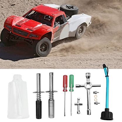 Glow Plug Starter Igniter Kit, RC Car Igniter for 1/10 1/8 Fuel Truck, with Cross Sleeve Screwdriver and Aluminum Alloy Oiler, Compatible with Nitro RC Vehicles