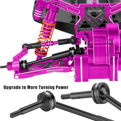 RC Upgrades Part for 1/10 Slash 2WD,Driveshafts,Shock Absorbers &Suspension Arms &Turnbuckles Links&Caster Blocks &Steering Block &Stub Axle Carriers &Shock Towers &Bulkhead,Pink - color: Pink(2wd)