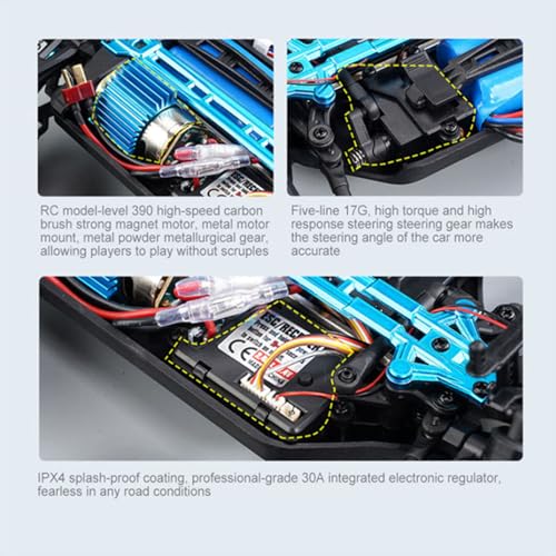 TOUCAN RC HOBBY 38KM/H 16201 1/16 Remote Control Electric Off Road Vehicle Four Wheel Drive Racing Version Ball Bearings Spring Damping RTR for Adult - color: Green