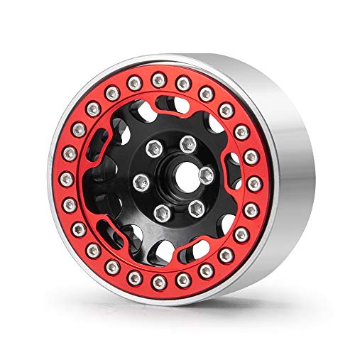 Aluminum RC 1.9" Beadlock Wheel Ring for 1:10th Crawler Car - color: Matte Red