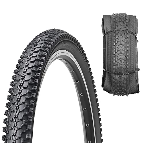 Hycline Mountain Bike Tire: 20/24/26/27.5-inch Folding Replacement High-Performance Wear-Resistant Bicycle Tires for MTB Off-Road Bike - size: 24x1.95 30TPI, style: Qty 1 Tire