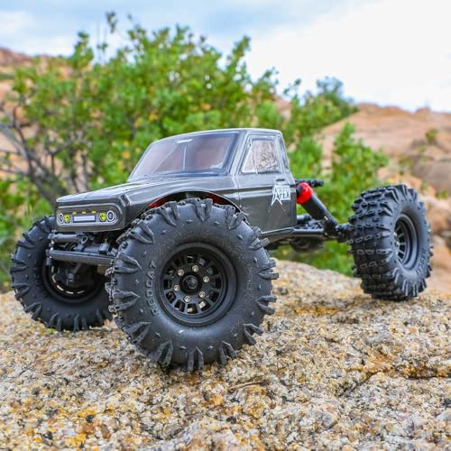 Redcat Racing Ascent-18 APEX, 1/18 Scale Brushless Electric Rock Crawler, Carbon Fiber, 4WD RC Car for Adults with 2.4GHz Radio System (Gray) - color: Gray