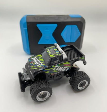 Mini RC Truck Off-Road 1:64 Scale Upgraded 2.4G 5-Channel 7CM RC Radio Wireless Remote Control Car Coke Can Micro Racing Pocket Portable Truck for Multi-Users (Black-Truck) - color: Black-truck