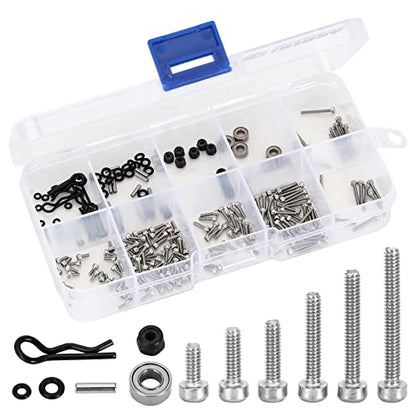 INJORA Stainless Steel Screws Set with Box for 1/24 Axial SCX24