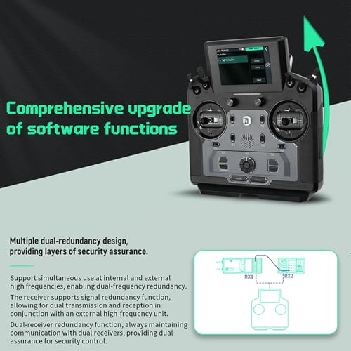 GoolRC Flysky Paladin PL18 Ultra Radio Transmitter and FTr8B Receiver Combol Set, 2.4GHz 18 Channels Remote Controller for RC Airplane Helicopter Car Boat Robot Glider