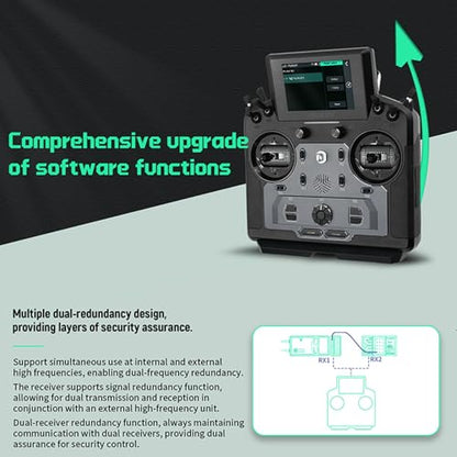 GoolRC Flysky Paladin PL18 Ultra Radio Transmitter and FTr8B Receiver Combol Set, 2.4GHz 18 Channels Remote Controller for RC Airplane Helicopter Car Boat Robot Glider