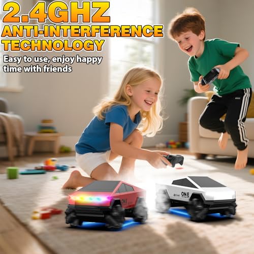 Gesture Sensing RC Stunt Car Toys for 6-12 Years Old Boys Girls, 1/28 Scale 4WD RC Drift Car, 2.4Ghz RC Cars, Seven Light Modes Hand Controlled 360°Rotating Cool Birthday Gifts for Kids - color: Red