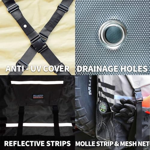 ALL-TOP Spare Tire Trash Bag, Heavy Duty Truck Tailgate Trash Bag, Cargo Storage Bag for Jeep, Truck, SUV or Car, Fit up to 40'' Tire (Carbon Black) - color: BLACK