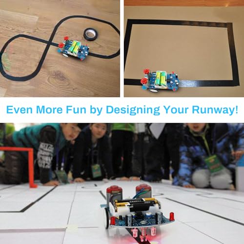 MiOYOOW Line Following Robot Car Kit, Beginners Smart Car Soldering Practice Kit STEM Educational Electronics Soldering Projects for School and Home Learning - TT Motor - color: 1 Pack-soldering Tracking Car(tt Motor)
