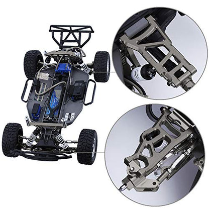 Hobbypark 4PCS Aluminum Front and Rear Suspension A-Arms & Tie Bar for 1/10 Traxxas Slash 2WD Upgrade Parts Hop Ups Replace 2555 3631 Anodized - color: Gray