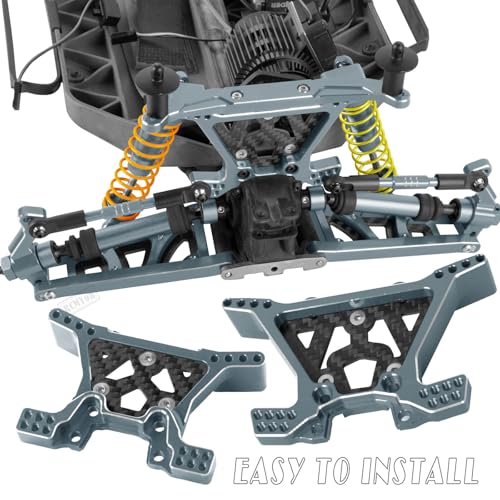 Upgrades Part for 1/10 Slash 4x4 VXL,Alloy Suspension Arm,Shock Absorber,Caster Block,Steering Blocks,Stub Axle Carriers,Steering Bellcranks,Shock Tower,Body Mounts,Drive Shaft,Links,Titanium - color: Titanium - (1 Set)