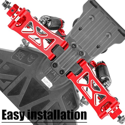 Upgrade Parts for 1/16 Mojave GROM 223S DSC 4X4 RTR,RC Shock& Arms&Drive Shaft CVD&Steering Knuckle Kit&Shock Tower&Adjustable Links&Steering Block&RC Gearbox&Sway Bar Kit,Red - color: Red(for 1/16)