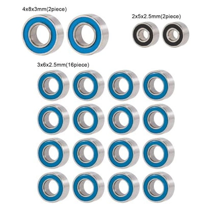 RC Crawlers Toys For Axial For SCX24 For JLU For Gladiator For Bronco C10 20Pcs Steel Sealed Bearings Set For Chassis Axles Transmission Replacement Parts