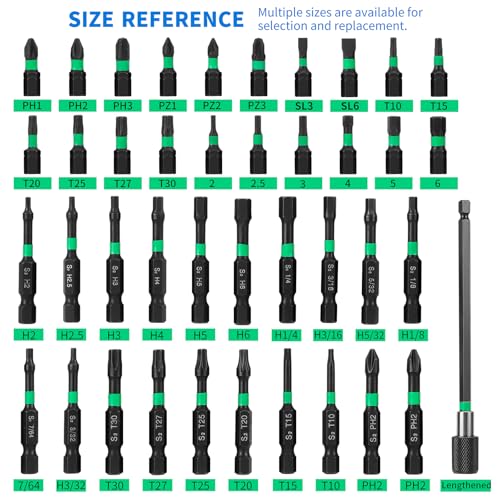 74PC Magnetic Nut Driver Set, Metric/SAE for Impact Drivers | Cr-V Nut Drivers, S2 Steel Bits, Socket Adapters, Wing Nut Driver, Quick Release Extension and Clear Lid Storage Case for DIY