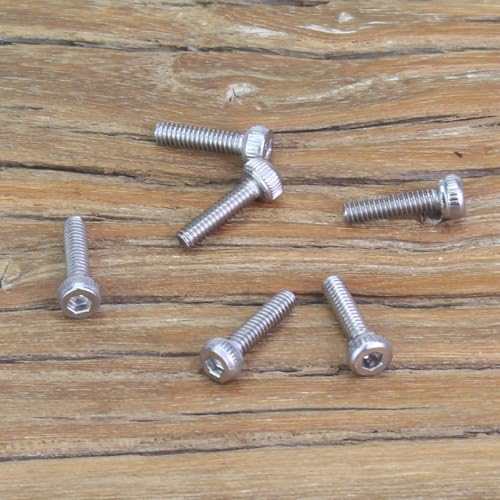 105 Pieces M2.5 x 8mm Socket Head Cap Screws, Thread Pitch 0.45mm, Sutemribor M2.5 Screws, 304 Stainless Steel, Fully Threaded, Silver - size: M2.5 x 8mm, style: Socket Head