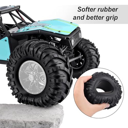 HobbyPark 2.2 Mud Tires Crawler Tyres fit 2.2 Beadlock Wheels for Traxxas TRX4 Axial SCX10 II III Redcat Gen8 Gen7 Everest 10 Rock Crawling with Foam, 4Pcs