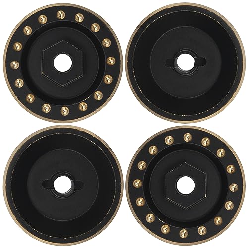RC Brass 7mm Wheel Hex Hub Extension & Wheel Weights Hex Adapter Counterweight Compatible with Axial SCX24 AXI90081 AXI00002 AXI00001 1/24 RC Crawler Car