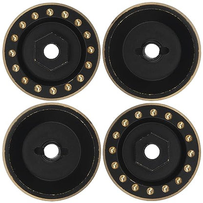 RC Brass 7mm Wheel Hex Hub Extension & Wheel Weights Hex Adapter Counterweight Compatible with Axial SCX24 AXI90081 AXI00002 AXI00001 1/24 RC Crawler Car