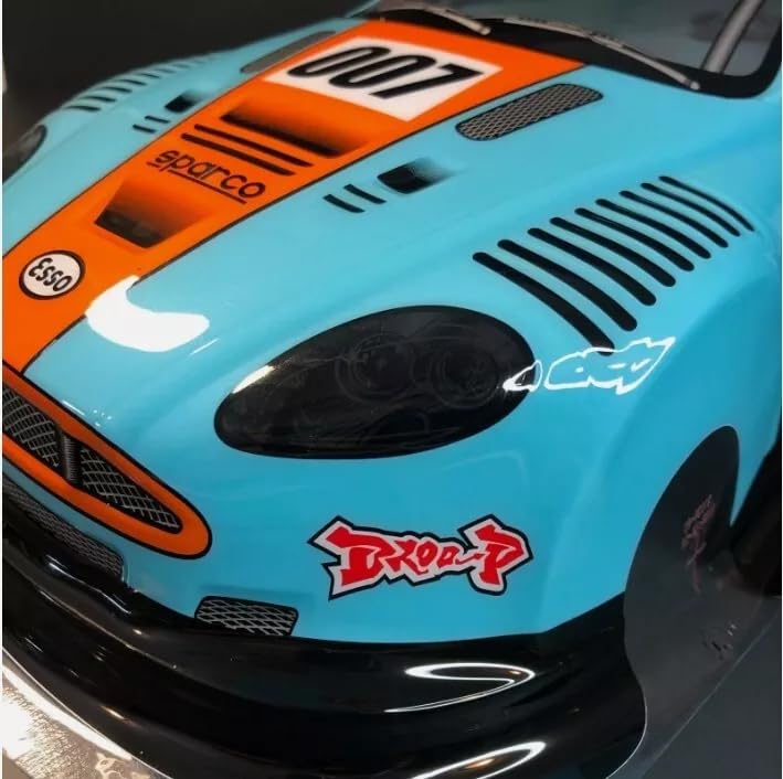 Preprinted PVC Body Shell for 1/10 On Road Racing Drift Car, No Cut, 1:10 Scale (#007, Blue) - style: #007, Blue