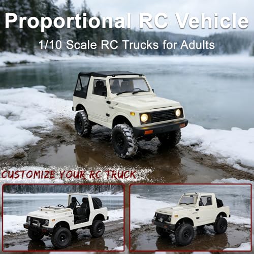 YUCT WPL C74-1 Suzuki Jimny RC Crawler | 1/10 Scale 4WD Off Road RC Truck, 2.4GHz RTR Remote Control with Metal Drive Shaft & 2 Batteries for Adults