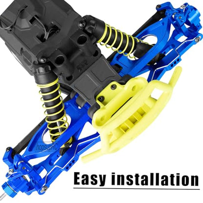 RC Aluminum Front Rear A Arms Upgrades Part for 1/10 Gorgon 4X2 2WD Gorgon Monster Truck(ARA3230T1),Alloy Front Rear Suspension A Arms Hops Up,Navy Blue(6PCS) - color: Navy Blue(6pcs)