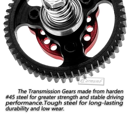 RC 50T Slipper Clutch Eliminator Differential Locker Gear Upgrades Part for Slash Rustler Stampede 4X4/4x4 VXL,50T Spur Gear with Pinions Gears Set(15T 17T 19T),#6878,Red - color: Red(50T)