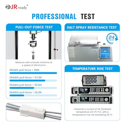 JRready Molex Mini-Fit Jr Pin Connector Kit Dual Row 4.2mm Pitch 2-8Pin Housing Plug with Molex Pin Extractor ACTCRH6A02 - size: 2-4-6-8 Pin with Pin Removal Tool
