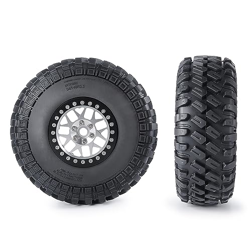 4PCS RC Tires 2.2inch RC Rubber Tyre Set 140mm/5.51inch with Foam Insert for 1/10 RC Crawler Axial SCX10 AX10 Wraith D90