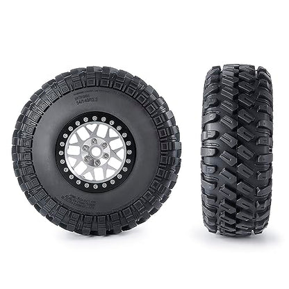 4PCS RC Tires 2.2inch RC Rubber Tyre Set 140mm/5.51inch with Foam Insert for 1/10 RC Crawler Axial SCX10 AX10 Wraith D90